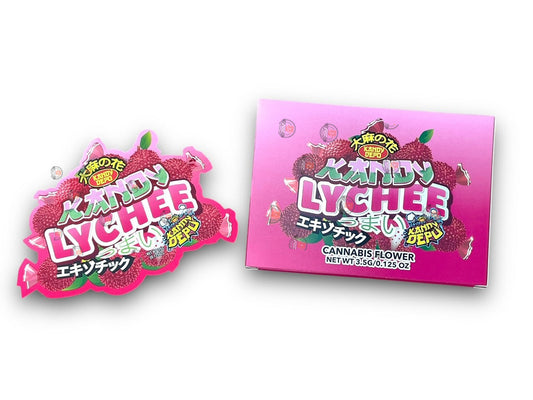Kandy Depo Kandy Lychee Mylar Bags with Boxes 3.5g Box Packaging Holographic