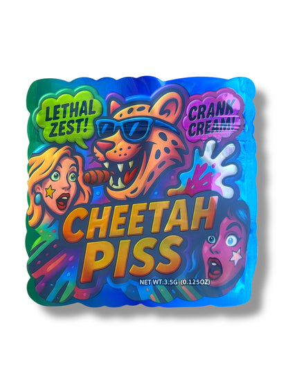 Cheetah Piss Mylar Bag 3.5g shape bag