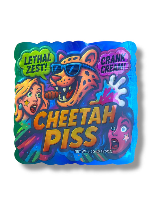 Cheetah Piss Mylar Bag 3.5g shape bag