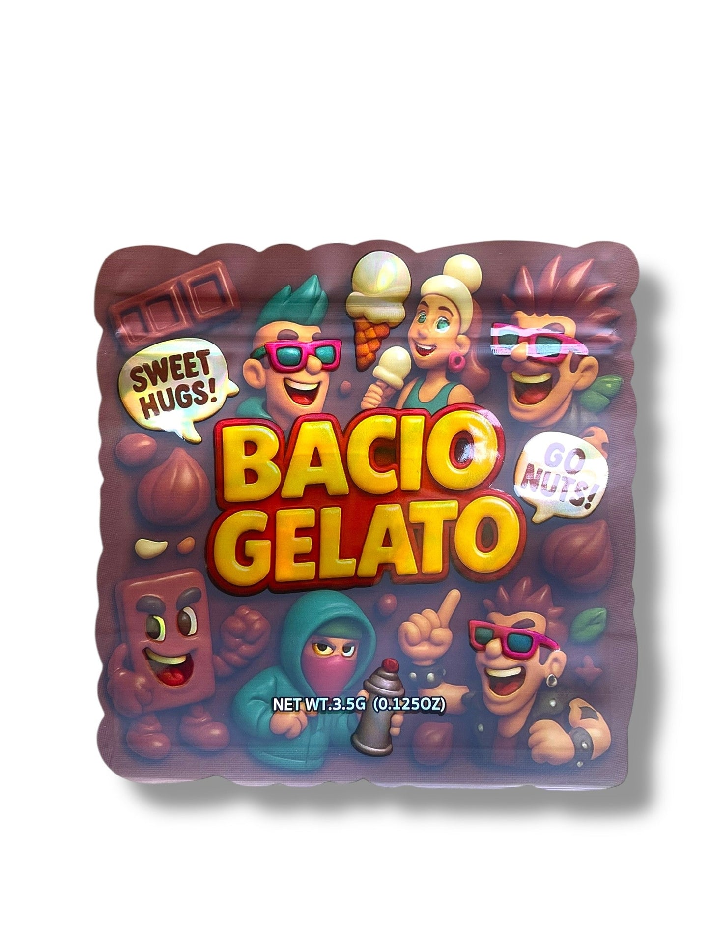 Bacio Gelato Mylar Bag 3.5g shape bag