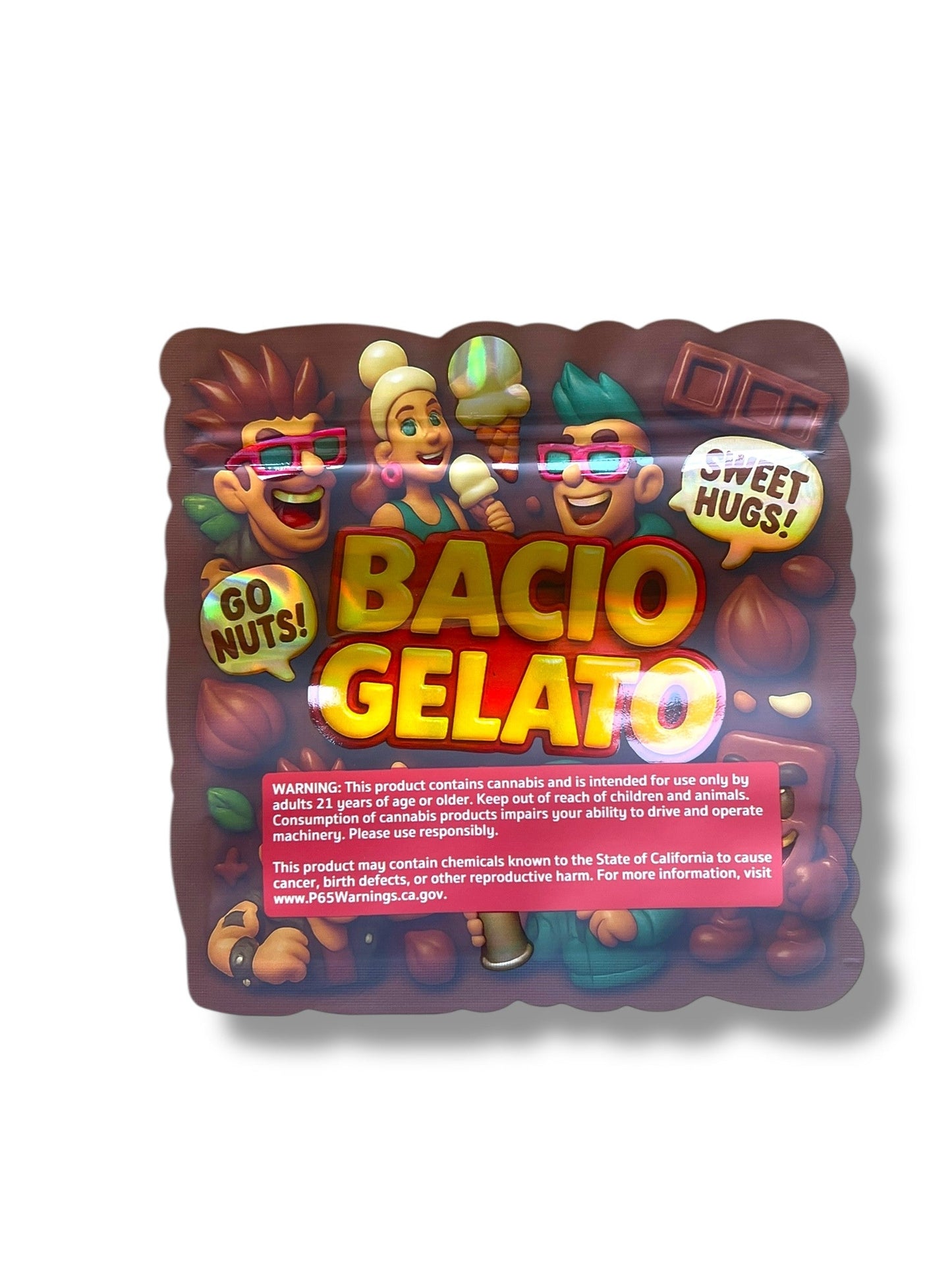 Bacio Gelato Mylar Bag 3.5g shape bag