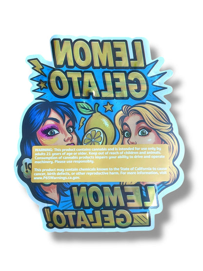 Lemon Gelato Mylar Bag 3.5g shape bags