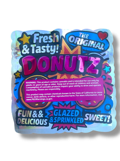 Donutz Glazed Sprinkled Mylar Bag 3.5g shape bags