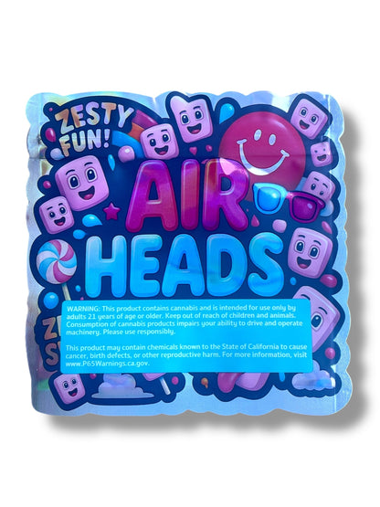Air Heads Mylar Bag 3.5g shape bags