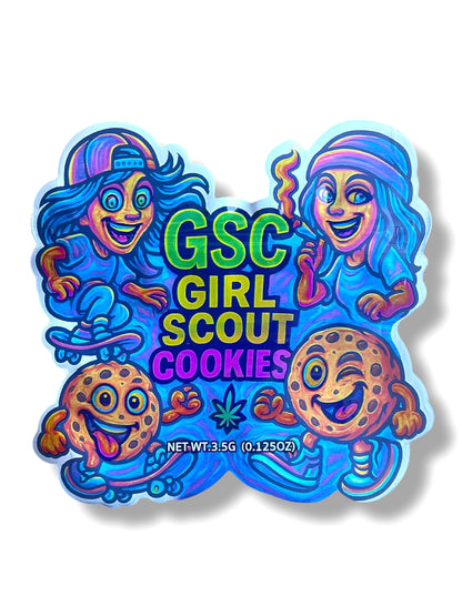 GSC Girl Scout Cookies Mylar Bag 3.5g shape bags