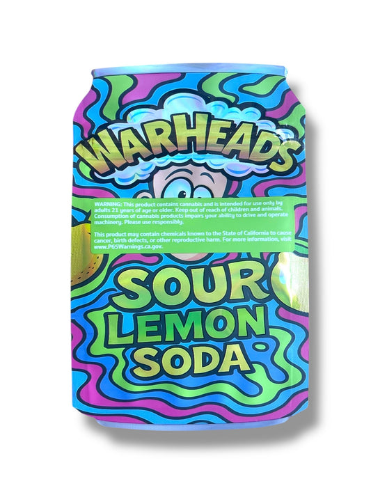 Warheads Sour Lemon Soda Mylar Bag 3.5g shape bags