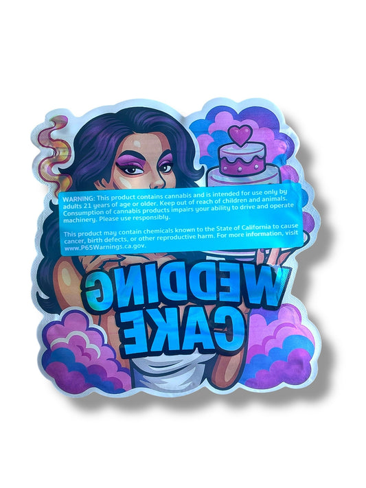 Wedding Cake Mylar Bag 3.5g shape bags