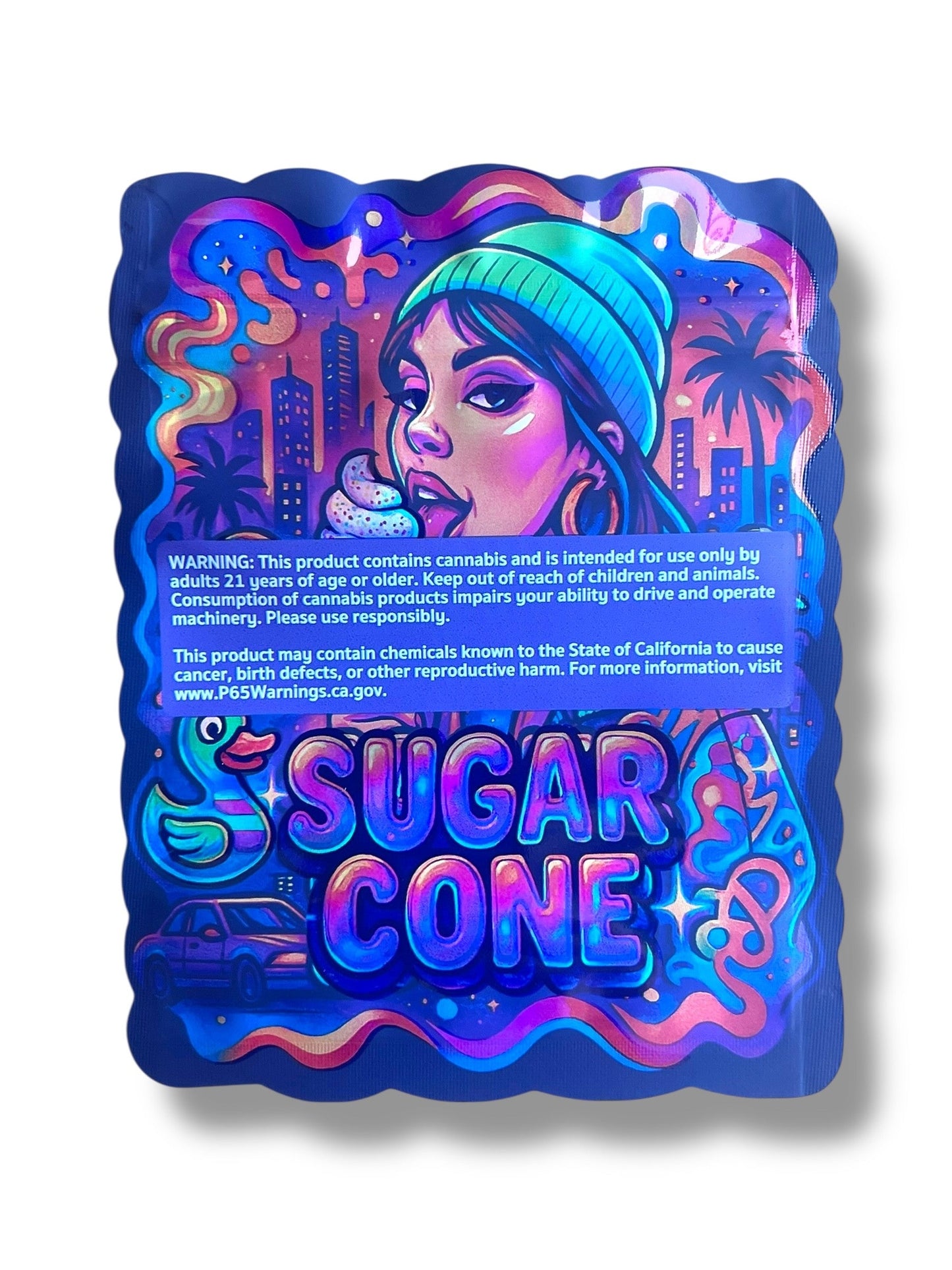 Sugar Cone Mylar Bag 3.5g shape bags