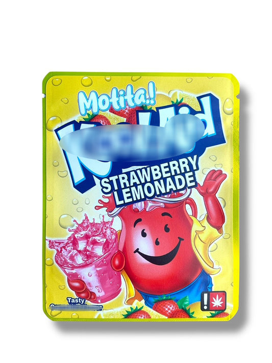 Motita Strawberry Lemonade 3.5G Sticker Mylar Bag (4x5, Zip Lock)