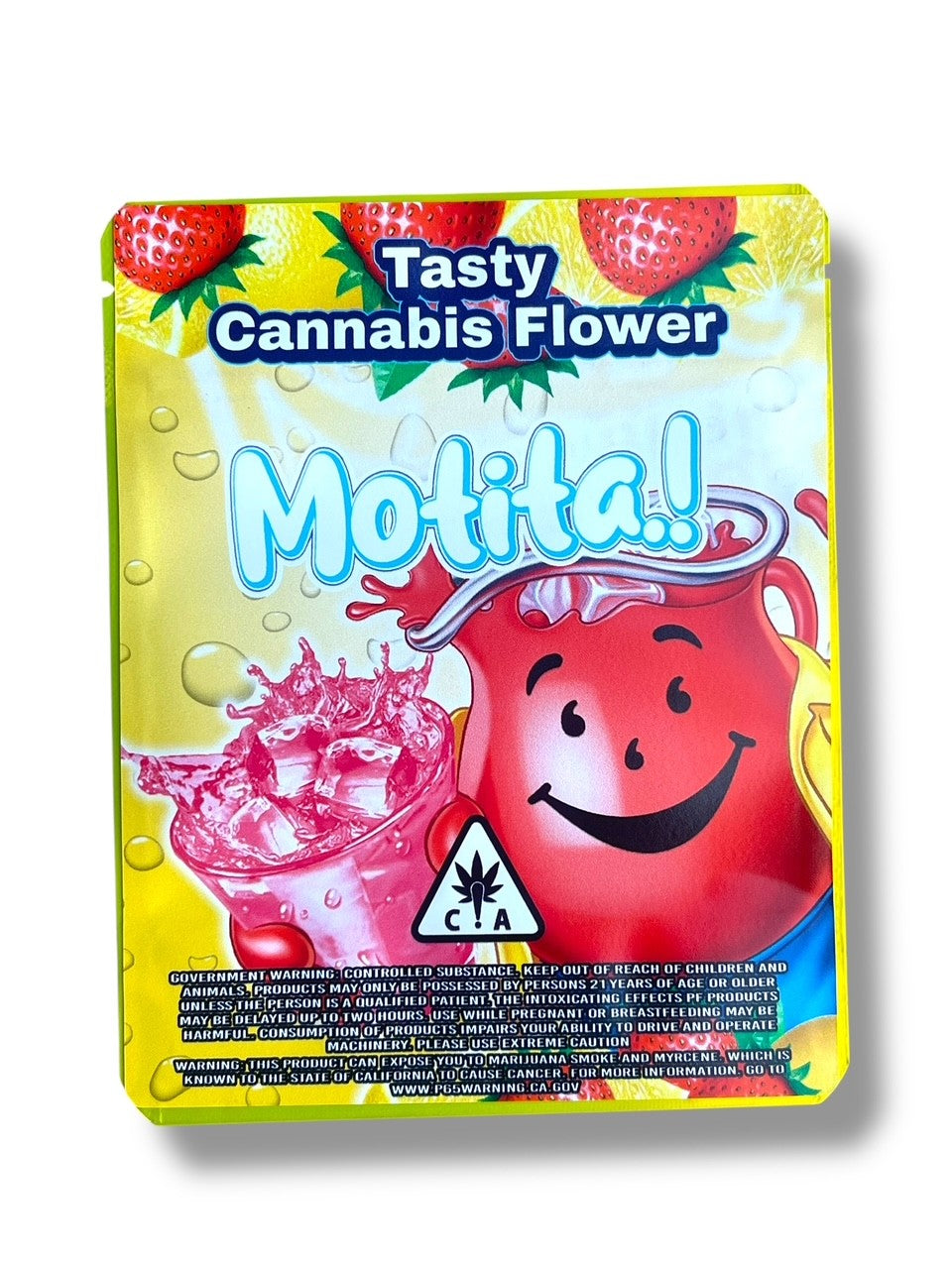 Motita Strawberry Lemonade 3.5G Sticker Mylar Bag (4x5, Zip Lock)