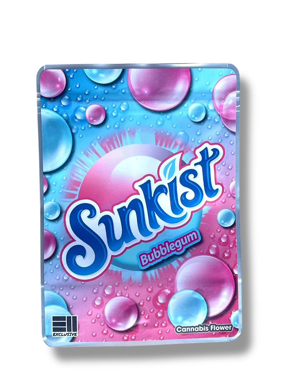 Sunkist Bubblegum Combo Sticker Mylar Bags | 16oz, 1oz & 3.5g