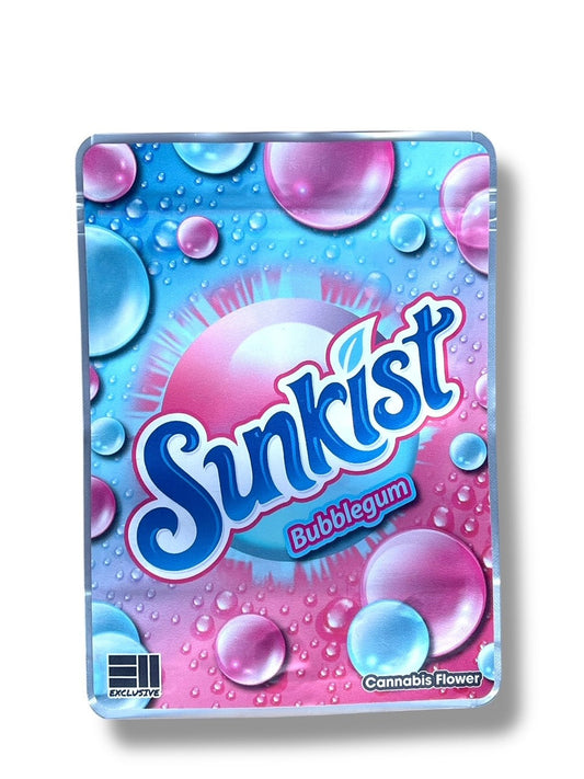 Sunkist Bubblegum Combo Sticker Mylar Bags | 16oz, 1oz & 3.5g