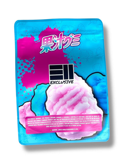 Cotton Candy Icee Combo Sticker Mylar Bags | Stand-Up 16oz, 1oz & 3.5g
