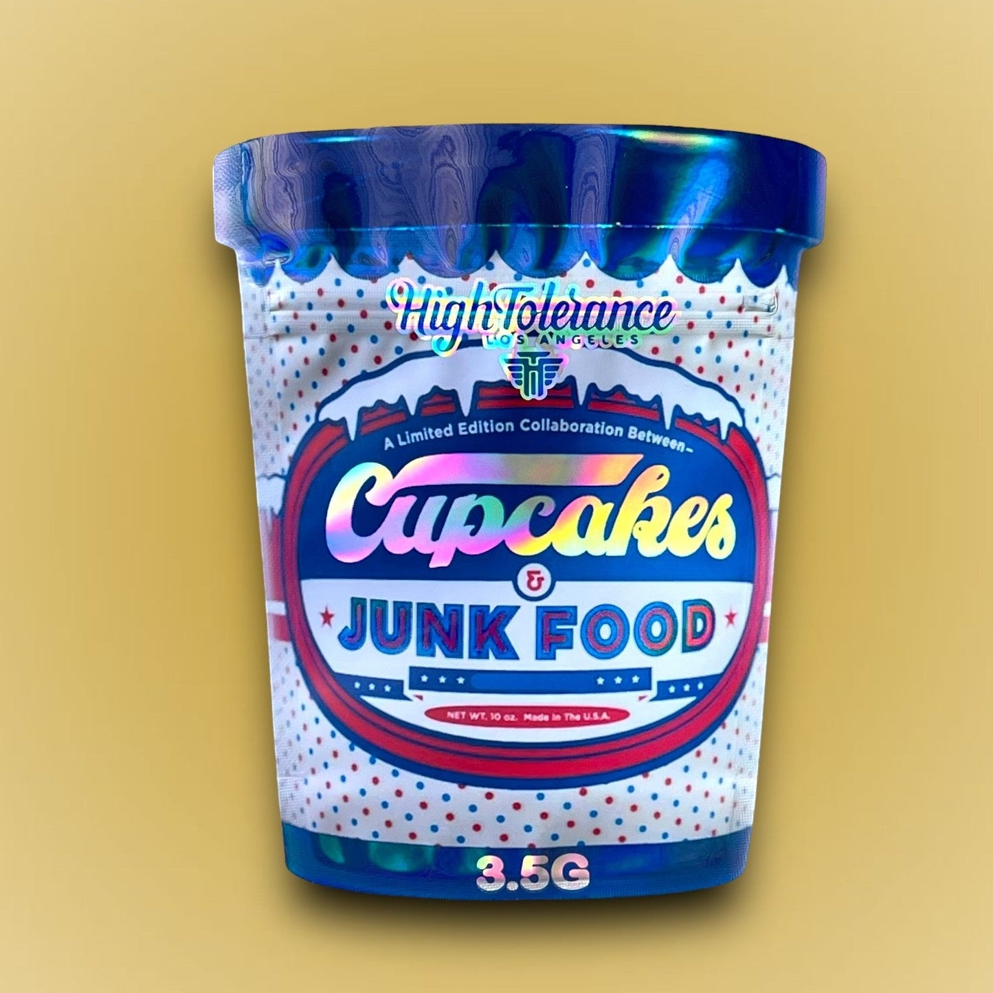 Lato Pop Cupcakes Junk Food 3.5g Mylar Bag Holographic High Tolerance