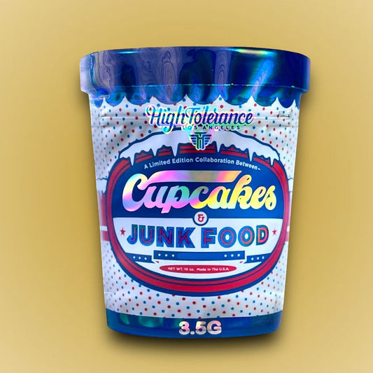 Lato Pop Cupcakes Junk Food 3.5g Mylar Bag Holographic High Tolerance