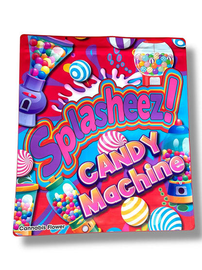 Splasheez Candy Machine Combo Sticker Mylar Bags | Stand-Up 16oz, 1oz & 3.5g