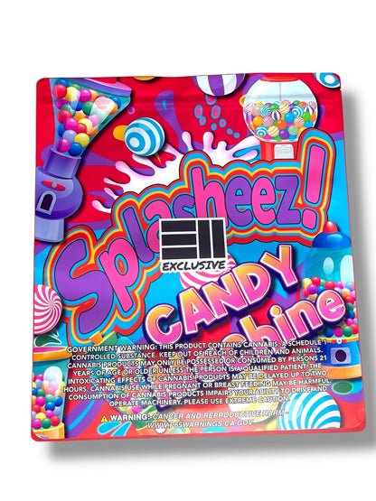 Splasheez Candy Machine Combo Sticker Mylar Bags | Stand-Up 16oz, 1oz & 3.5g