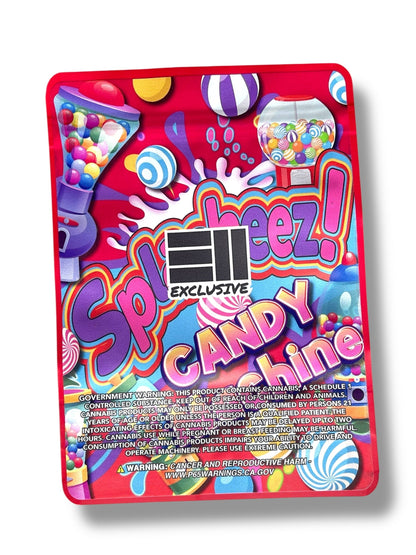 Splasheez Candy Machine Combo Sticker Mylar Bags | Stand-Up 16oz, 1oz & 3.5g