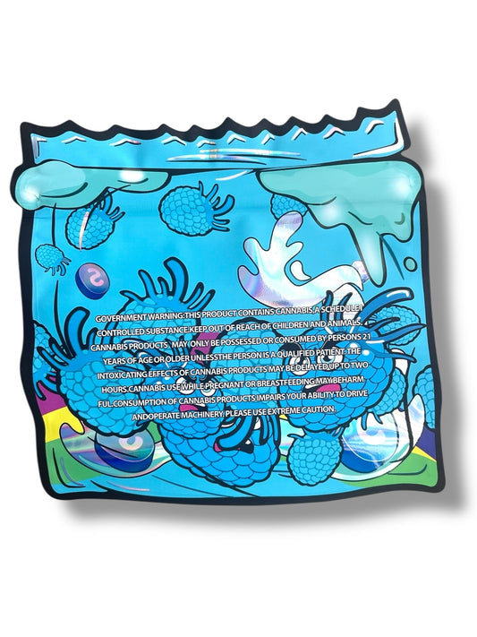 Zkittles Blue Raspberry Zour Punch 3.5g Mylar Bag- Packaging Only