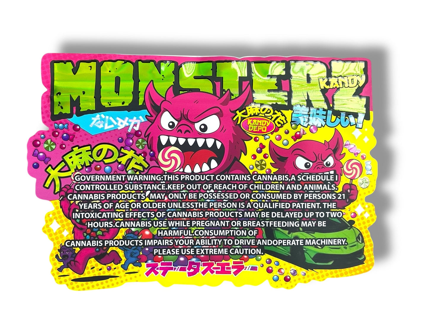 Kandy Monsterz 3.5g Mylar Bag- Packaging Only
