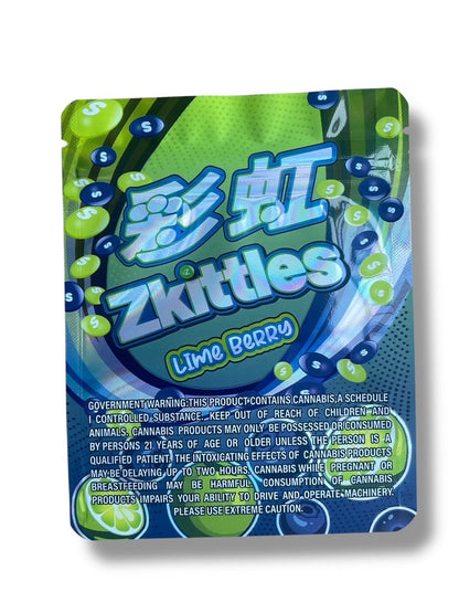 Zkittles Lime Berry3.5g Mylar Bag- Packaging Only