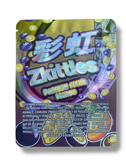 Zkittles Passion Fruit Mango 3.5g Mylar Bag- Packaging Only