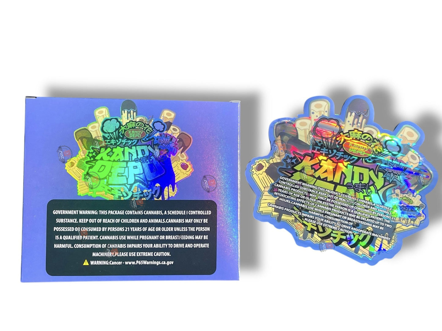 Kandy Depo Frosted Chocolate Covered Churros Mylar Bags with Boxes 3.5g Box Packaging Holographic