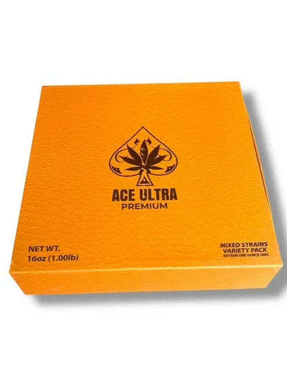 Ace Ultra Premium 1oz Glass Jars - Varity Pack 16 Strains in box Empty Jars - Black Unicorn Hub