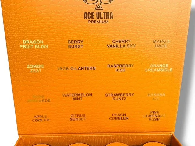 Ace Ultra Premium 1oz Glass Jars - Varity Pack 16 Strains in box Empty Jars - Black Unicorn Hub