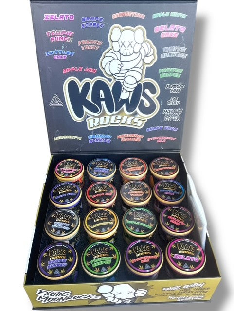 Kawz Exotic Edition Moon Rocks 1oz Glass Jars - Varity Pack 16 Strains in box Empty Jars