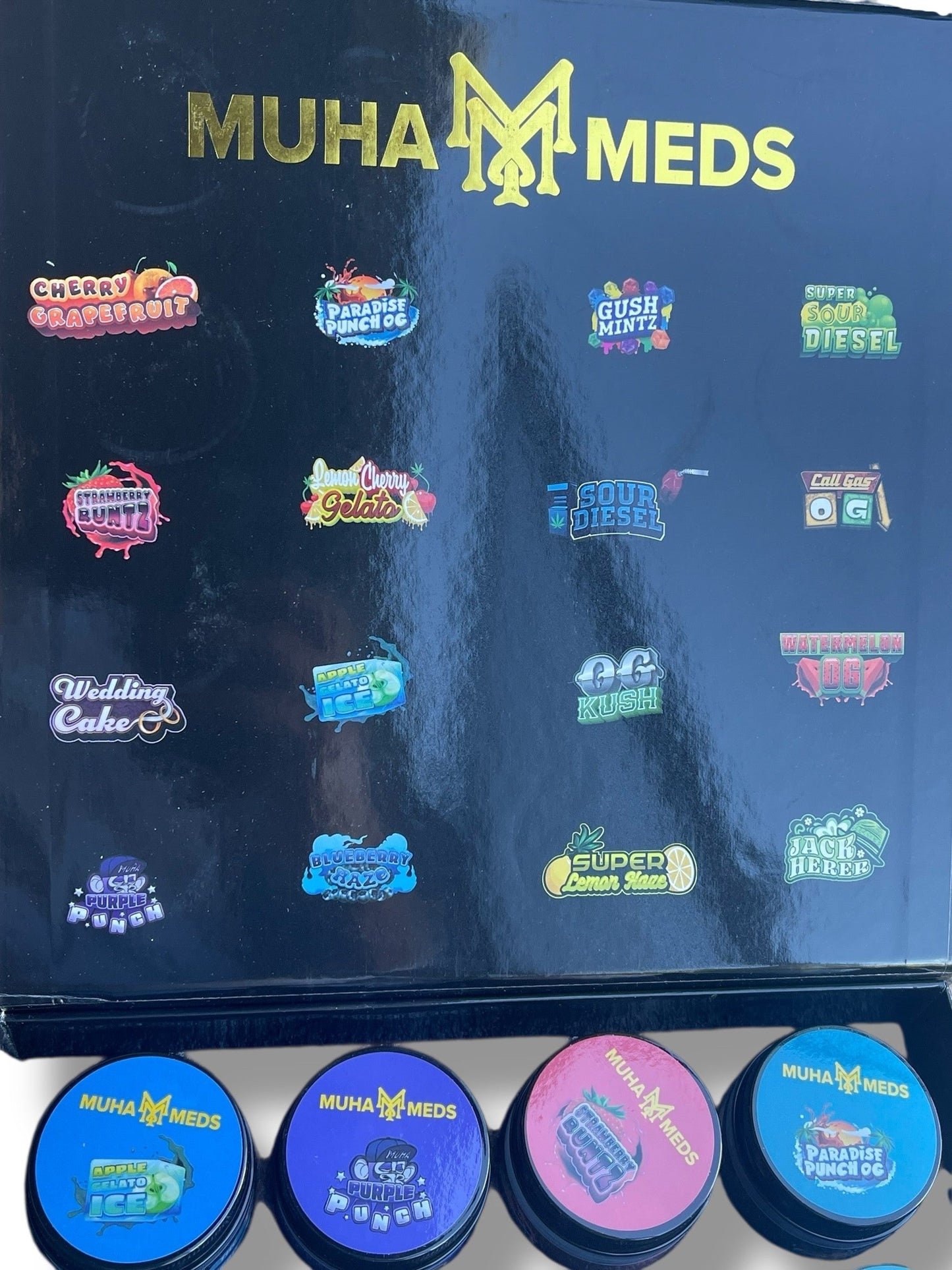 Muhameds Variety Pack 16-1oz Jars in a box Live Resin (wax)