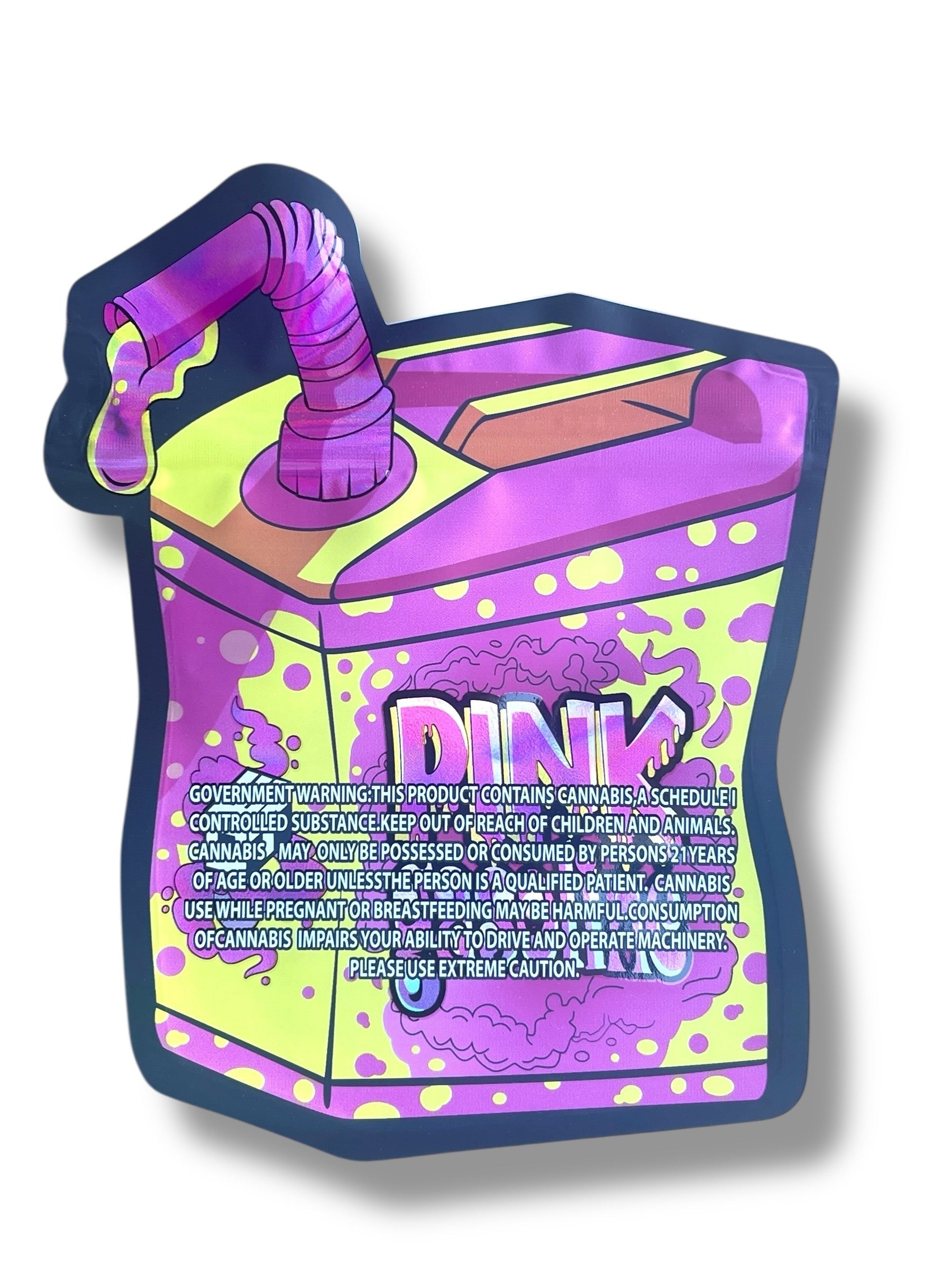 Pink Gasoline 3.5g Mylar Bag- Packaging Only Juice box