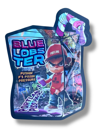 Blue Lobster Portland Piss Packz 3.5g Mylar Bag- Packaging Only Juice box