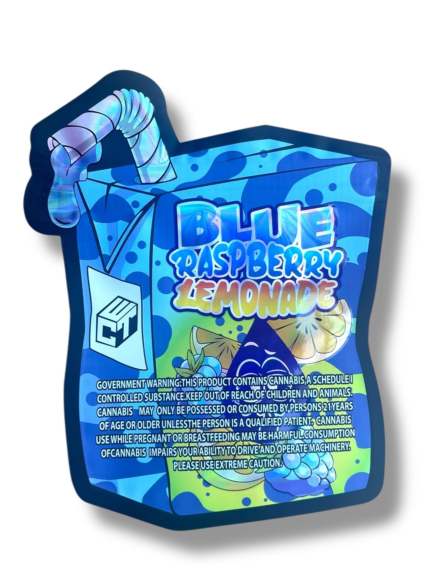 Blue Raspberry Lemonade 3.5g Mylar Bag- Packaging Only Juice box