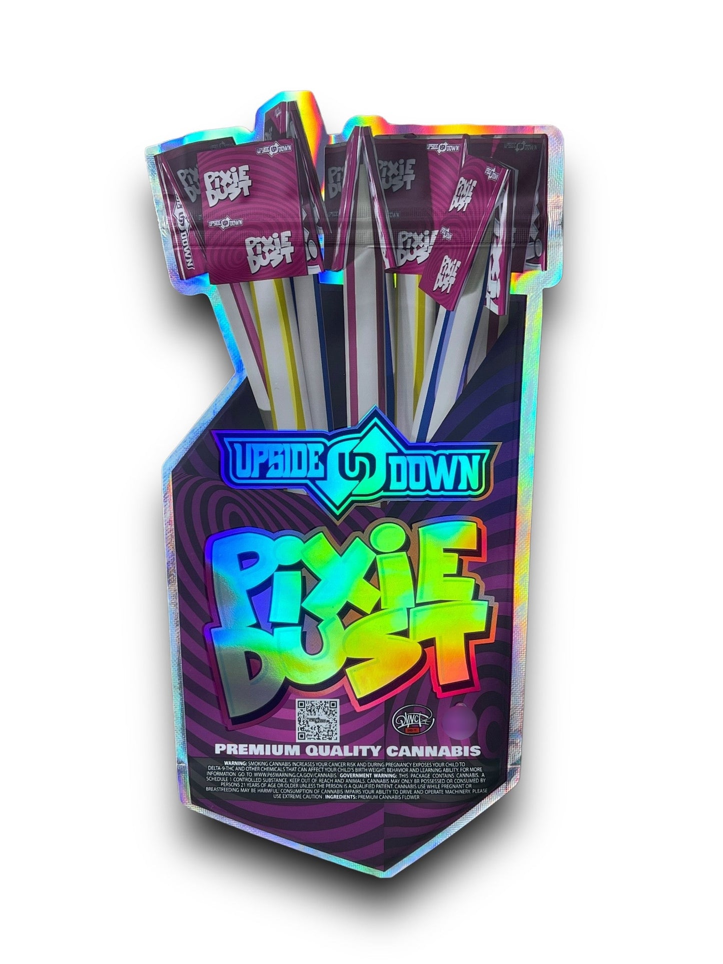 Pixie Dust Mylar Bag Holographic Upside Down