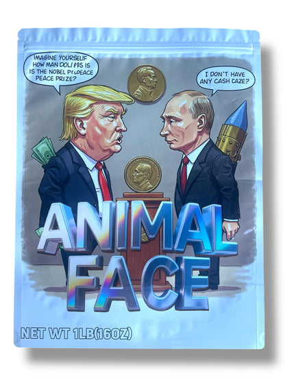 Animal Face Mylar Bag (Large) 1 LBS - 16OZ (454g)