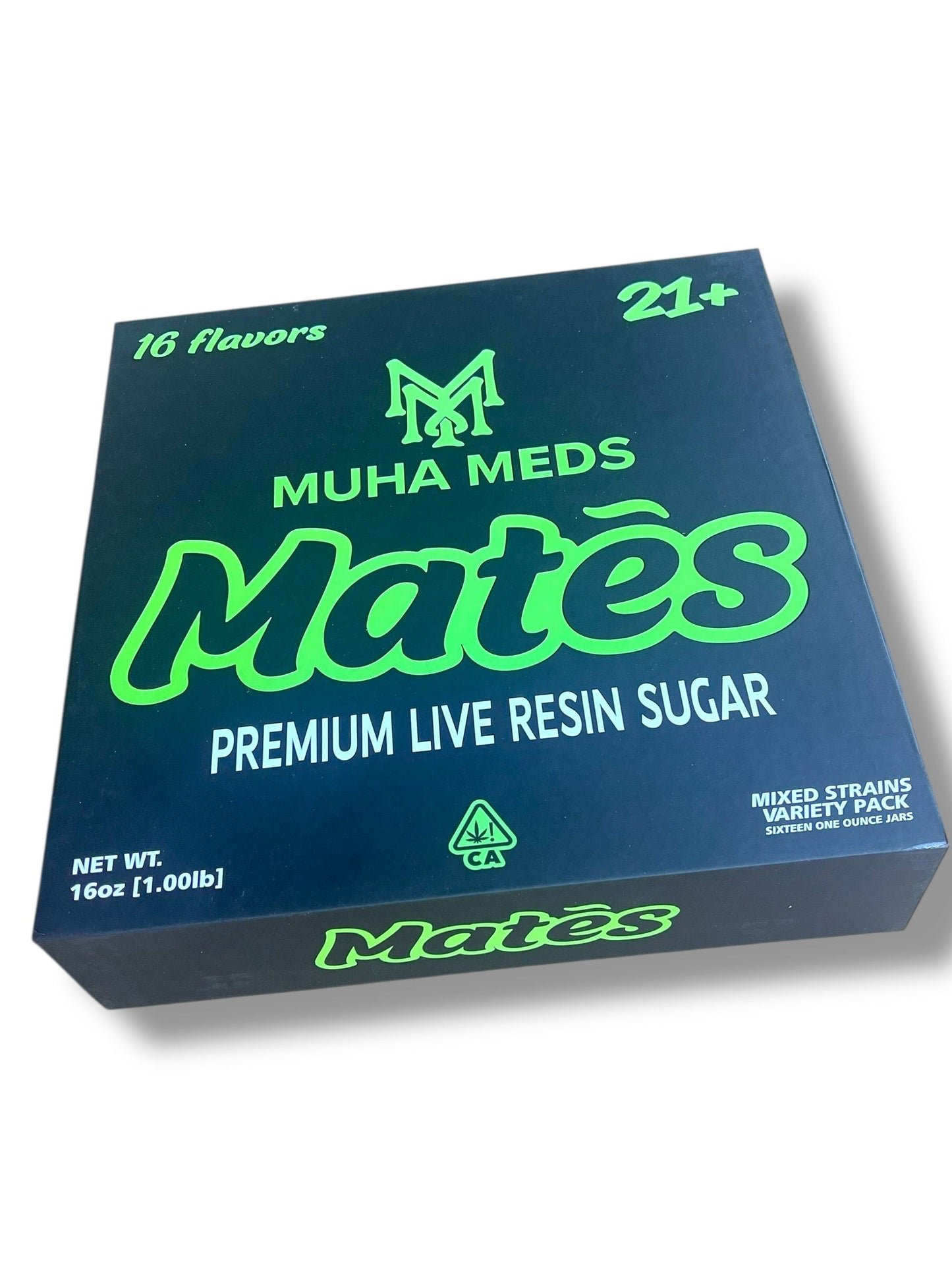 Muha Meds Mates Variety Pack 16-1oz Jars in a box Live Resin