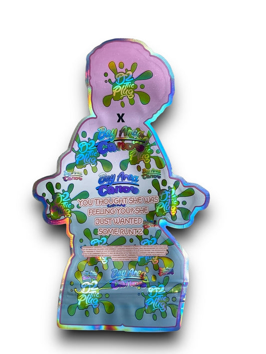 Munch Bay Area Candy 3.5G Mylar Bags Ice Spice Holographic cut out