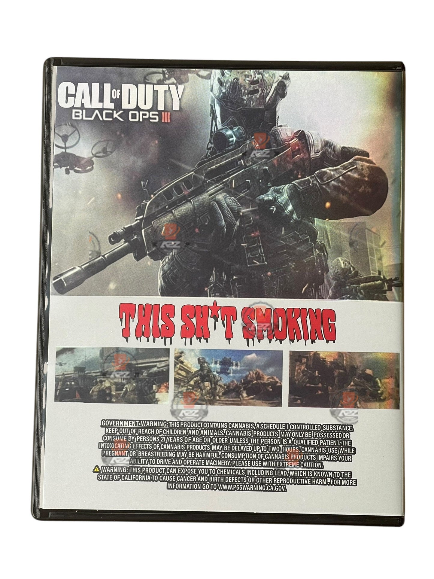 Call Of Duty Black Ops CD Cases with Mylar bags 3.5g