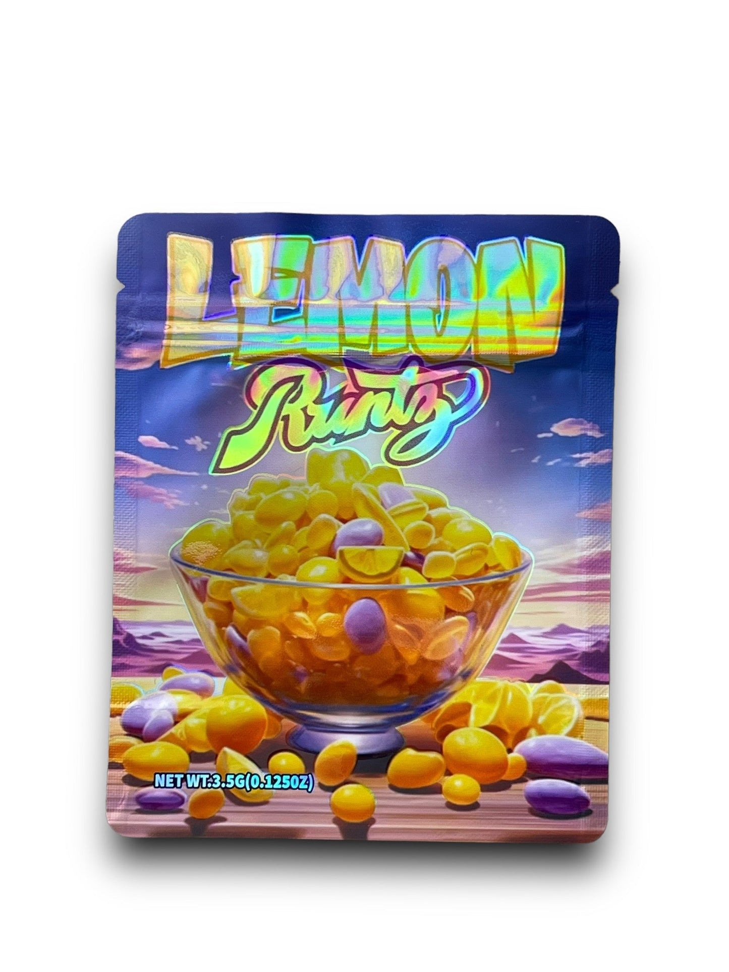 Lemon 3.5G Mylar Bags Holographic