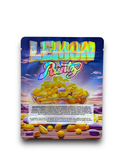 Lemon 3.5G Mylar Bags Holographic
