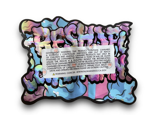 Fresh Spun Cotton Candy 3.5G Mylar Bags Holographic