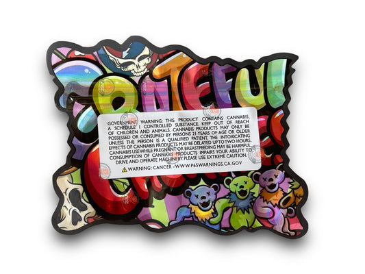 Grateful Cherries 3.5G Mylar Bags Holographic