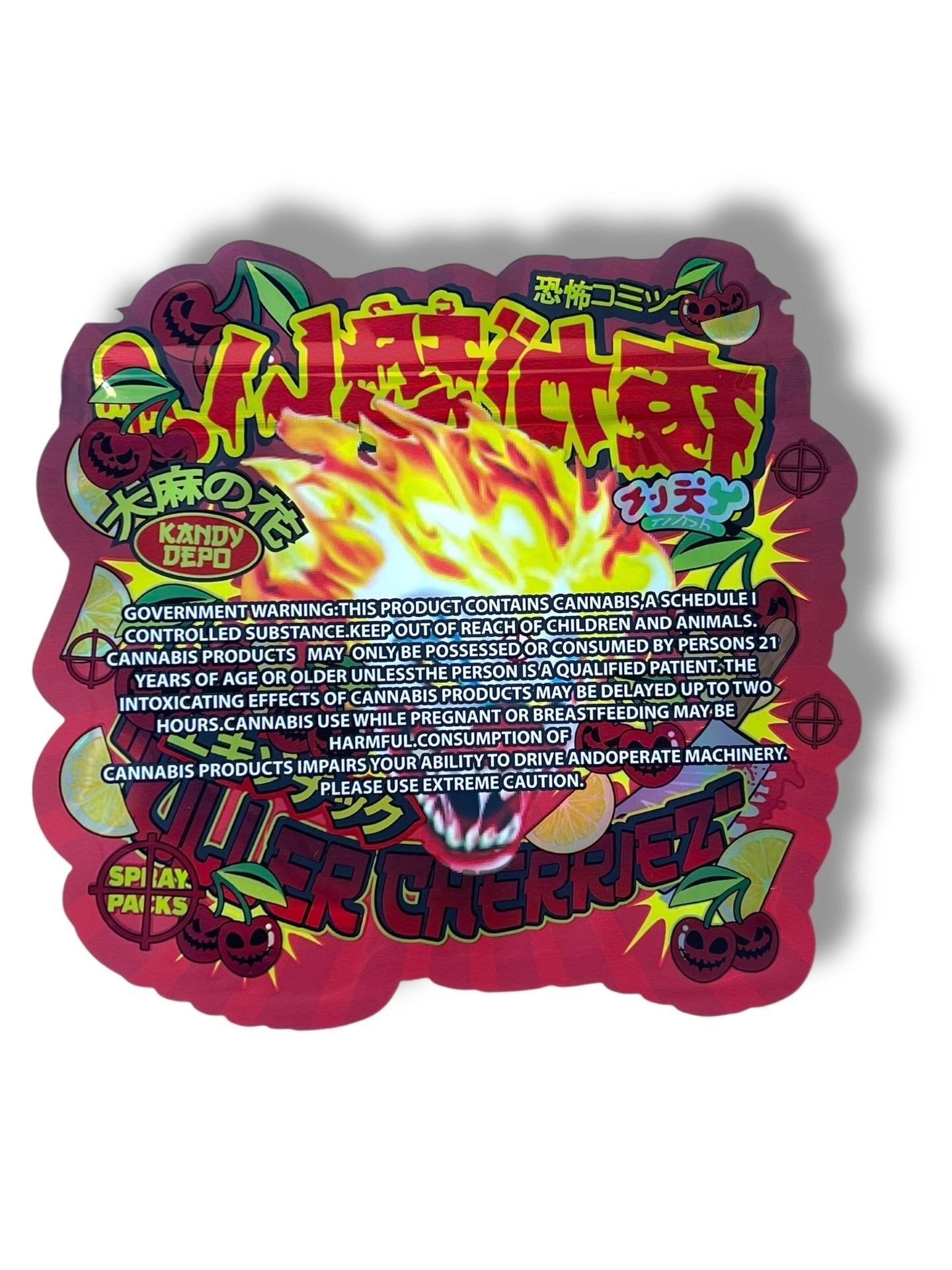 Kandy Depo Killer Cherriez Mylar Bag 3.5g shape bag