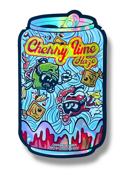 Cherry Lime Haze Can Mylar Bag 3.5g shape bag