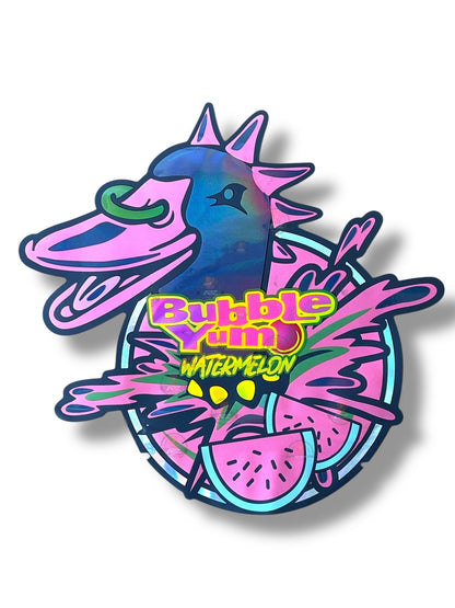 Bubble Yum Watermelon Exotics Mylar Bag 3.5g shape bag