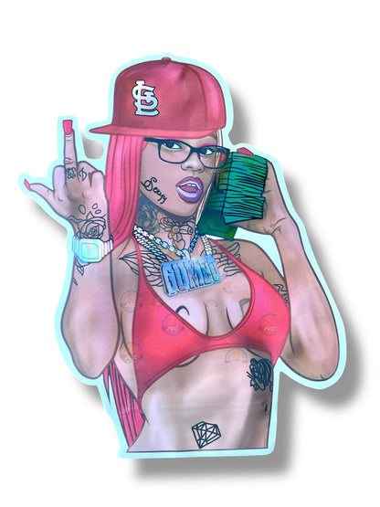 Gumbo Sexy Red Mylar Bag 3.5g shape bag Fly trap Pound House