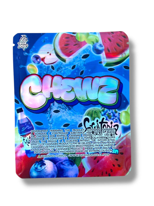 Fly Trap Chewz Blueberry Watermelon Mylar Bag 3.5g