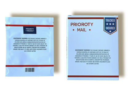 USPS Priority Mail Box and Bags 3.5g Box Packaging Holographic
