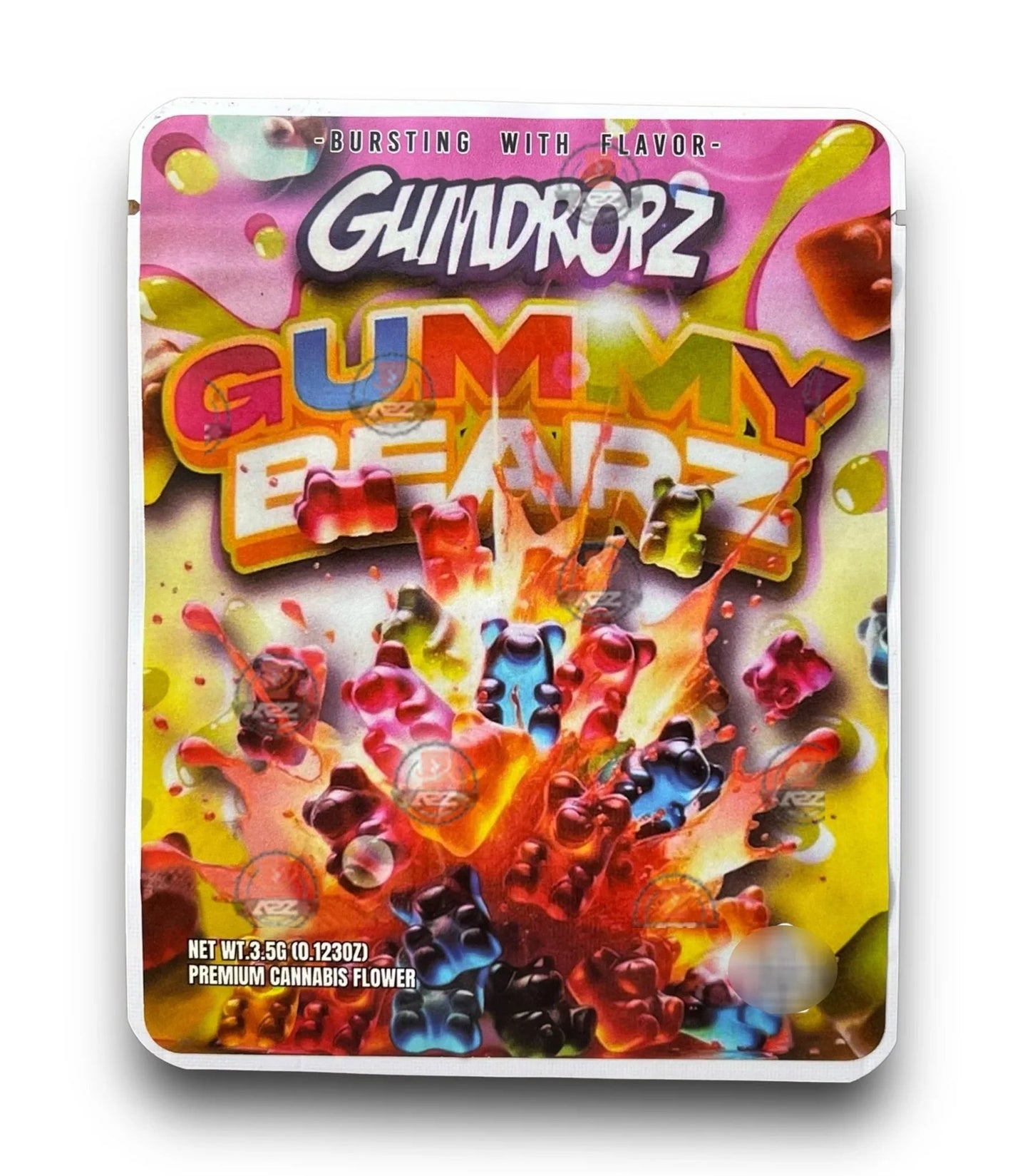 Sprinklez Gumdropz Gummy Bearz 3.5G Mylar Bags -With stickers and label Gummy Bears - Black Unicorn Hub